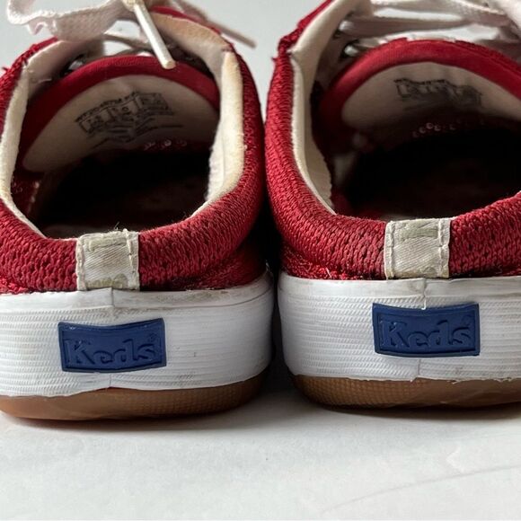 Keds Y2K Retro Moxie Mule Slip On Lace Up Tomato Girl Red Sneakers Size 7.5 - Picture 11 of 12